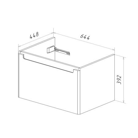 Тумба под раковину LeMark Buno mini LM05BM70T 60х40 подвесная цвет белый