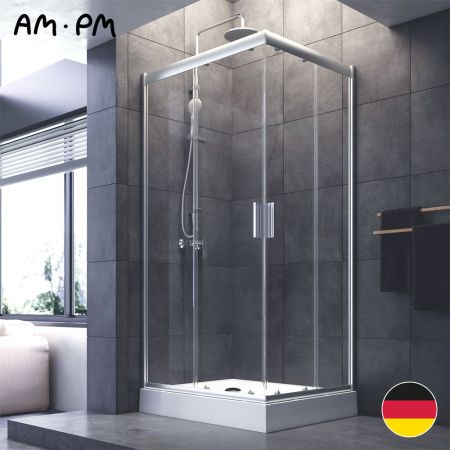 Душевой уголок Am.Pm Gem W90G-404-100280-MT 100х80 стекло прозрачное профиль хром без поддона