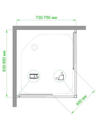 Душевой уголок Royal Bath HPD RB7585HPD-C 85х75 стекло матовое профиль белый без поддона