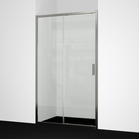 Душевая дверь Wasserkraft Tauber 64S 64S30 130х200 стекло прозрачное профиль никель