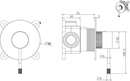 Смеситель для душа Allen Brau Priority 5.31C12-MG встраиваемый в стену серый - фото 2