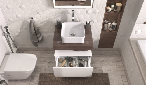 Столешница Velvex UNIT st.UNI.60-628 60х50 подвесная цвет коричневый - фото 3