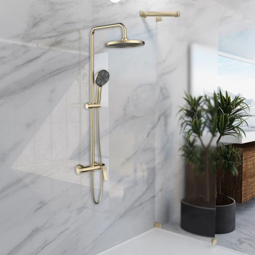 Душевая стойка Vincea Arco VSFS-4AR1BG настенная цвет золото