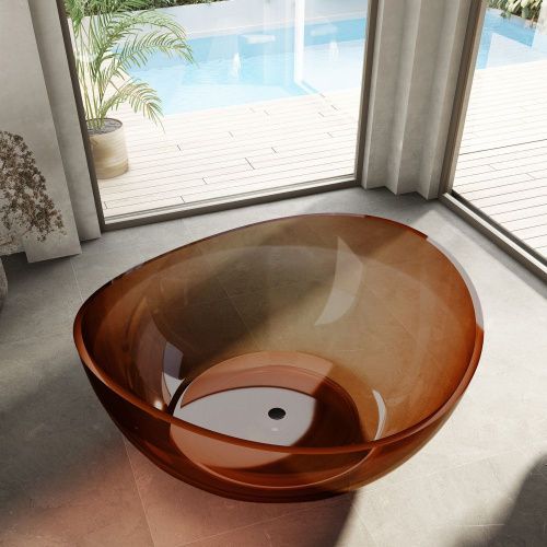 Ванна из полиэфирной смолы Abber Kristall AT9705Opal 150х150 отдельностоящая круглая - фото 3