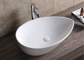 Раковина из сантехнического фарфора Cerutti SPA CR7030 70х40 накладная цвет белый без отверстий под смеситель