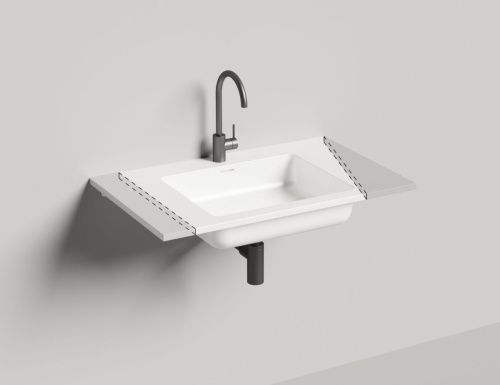 Раковина из искусственного камня S-Stone Salini ONDA 1402201M 80х50 встраиваемая цвет белый 1 отверстие под смеситель