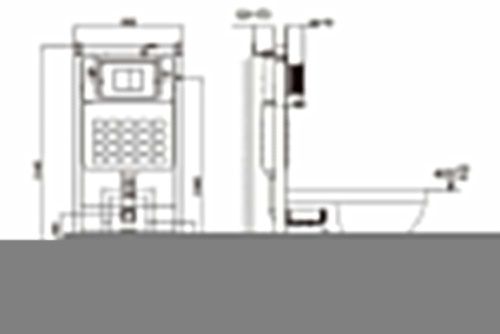 Комплект сантехническая инсталляция с клавишей смыва Abber Bequem AC1100T-AC0105-AC0121RG - фото 5