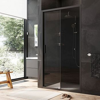 Душевая дверь Am.Pm Gem W90G-110-1-195BG 110х195 стекло прозрачное профиль черный