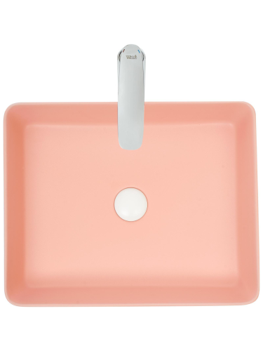 Раковина из сантехнического фаянса WeltWasser WW SK 10000004511 40 см накладная цвет розовый без отверстий под смеситель - фото 3