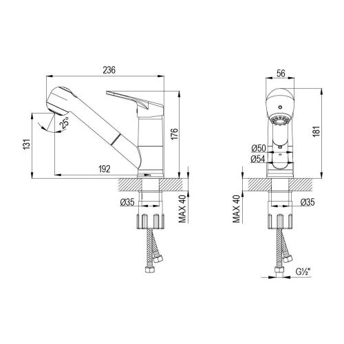 Смеситель для кухни LeMark Luna LM4150C на мойку хром - фото 2