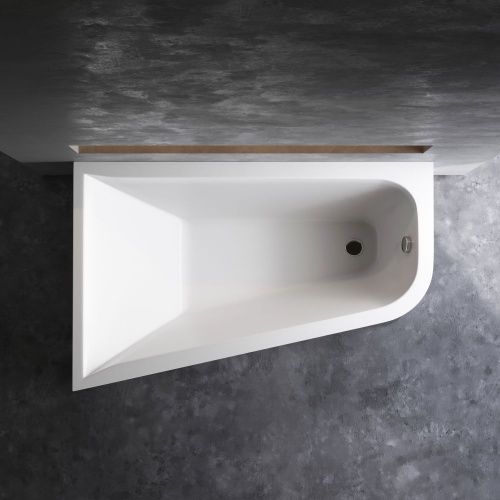 Ванна акриловая Am.Pm Spirit W72A-160L100W-A2 160х100 пристенная асимметричная без каркаса - фото 3