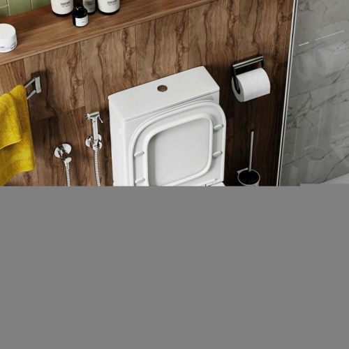 Унитаз напольный с бачком Cerutti SPA CT8708 белый с сиденьем микролифт безободковый каскадный смыв - фото 5