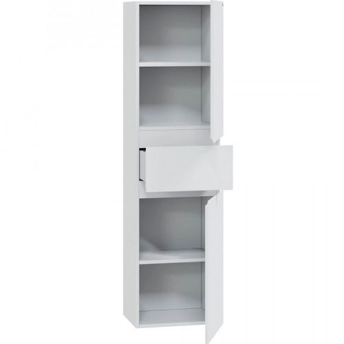 Шкаф-пенал СанТа Марс 700309 40х150 подвесной цвет белый - фото 2