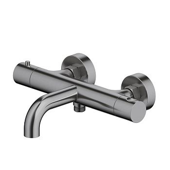 Смеситель для ванны Aquatek Европа AQ1343BGM настенный вороненая сталь с термостатом