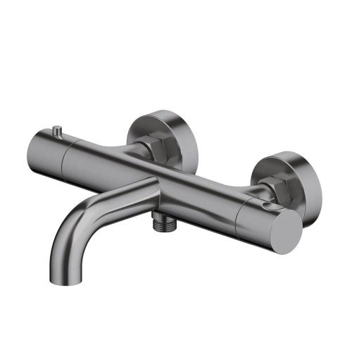 Смеситель для ванны Aquatek Европа AQ1343BGM настенный вороненая сталь с термостатом