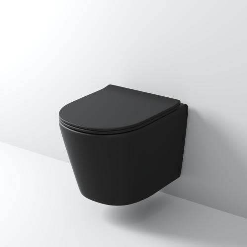 Унитаз подвесной Grossman Торнадо GR-4477BMSQ черный с сиденьем микролифт безободковый смыв торнадо - фото 3