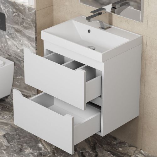 Тумба под раковину Uperwood Tanos 2930205147 50х30 подвесная цвет белый - фото 5