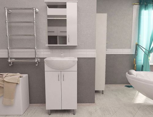 Зеркало-шкаф Orange Лайт LA-50ZSW 50х70 подвесной цвет белый - фото 5