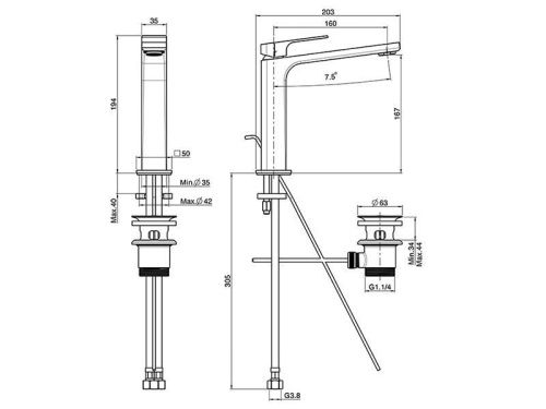 Смеситель Fima Carlo Frattini F3381NS на раковину черный - фото 3