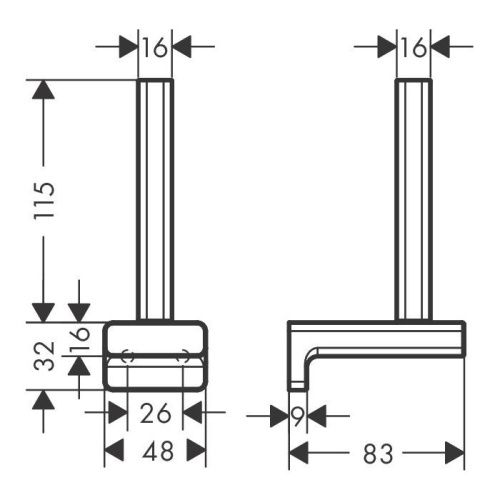 Бумагодержатель Hansgrohe AddStoris 41756670 - фото 2