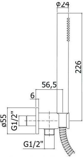Душевой гарнитур Paffoni Master ZDUP094BO настенный белый - фото 2