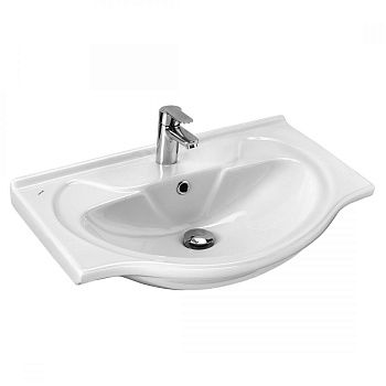 Раковина керамическая Onika Байкал 1WH109652 60х50 накладная цвет белый 1 отверстие под смеситель