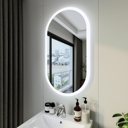 Зеркало с подсветкой и антизапотевателем Бриклаер Вега 4627125415715 60х100 подвесное