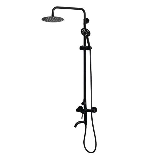 Душевая стойка Melana Tondo 610107B настенная цвет черный - фото 2