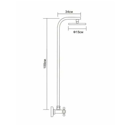 Душевая стойка D-Lin D10A08 настенная цвет хром