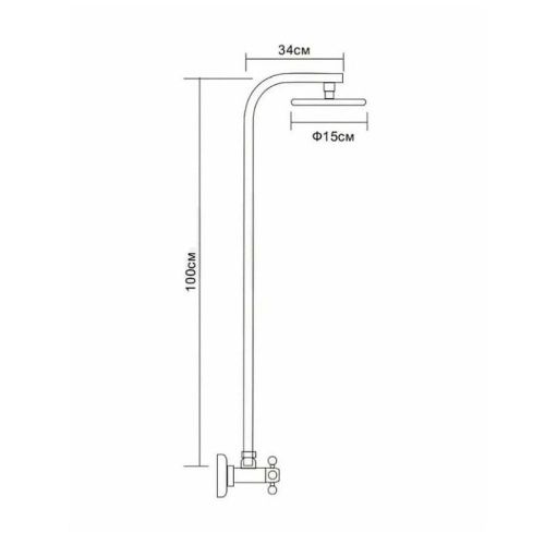 Душевая стойка D-Lin D10A09 настенная цвет хром - фото 2