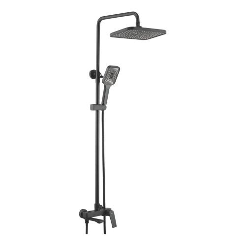 Душевая стойка Shevanik S9136H настенная цвет черный - фото 2