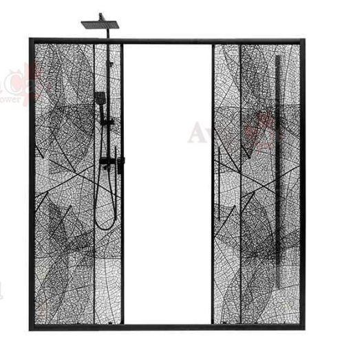 Душевая дверь AvaCan FB2-190 210х195 стекло тонированное профиль черный - фото 2