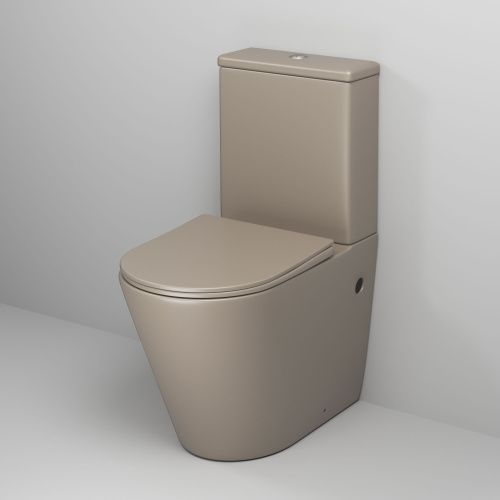 Унитаз напольный с бачком Grossman Color GR-4480BRLMS бежевый с сиденьем безободковый каскадный смыв - фото 2