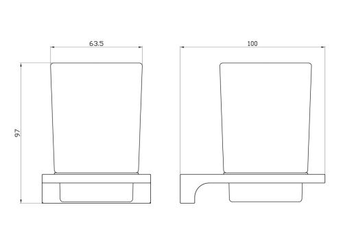 Стакан для зубных щеток Wonzon & Woghand ECLIPSE WW-9121-CR - фото 2