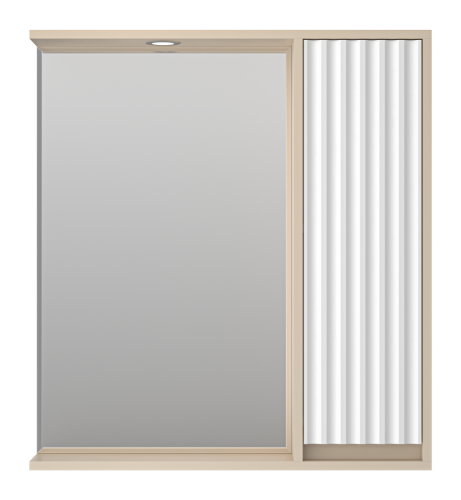 Зеркало-шкаф Brevita Balaton BAL-04075-03-01П 70х80 подвесной цвет белый/бежевый - фото 2