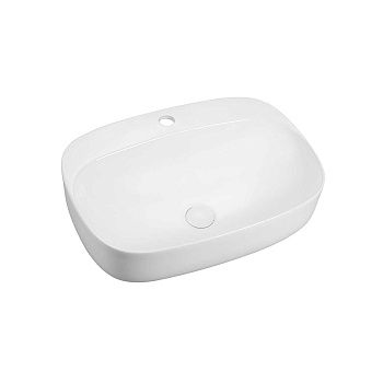 Раковина из сантехнического фарфора Vincea VBS-306 60х40 накладная цвет белый 1 отверстие под смеситель