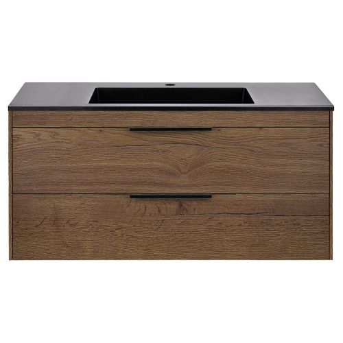 Тумба под раковину Vincea Chiara 2D VMC-2C2100TO 100х50 подвесная цвет коричневый - фото 5