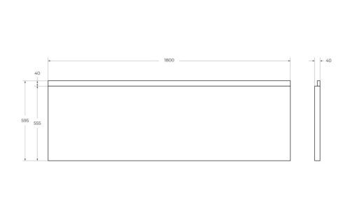 Фронтальная панель для ванны Cezares PLANE PLANE-180-SCR-W37 - фото 2