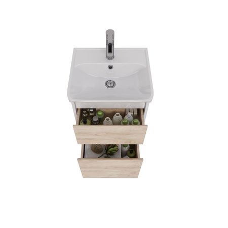 Тумба под раковину LeMark Combi LM03C45T-dub 40х30 напольная цвет бежевый/белый