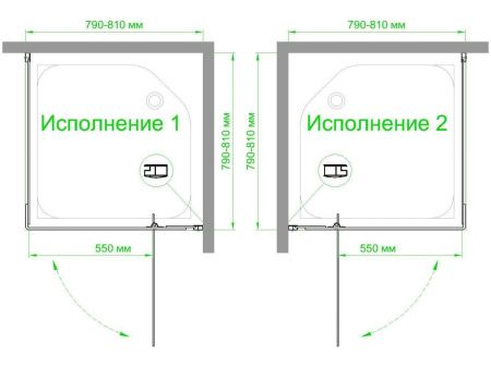 Душевой уголок Royal Bath HPVD RB80HPVD-T-BL 80х80 стекло прозрачное профиль черный без поддона
