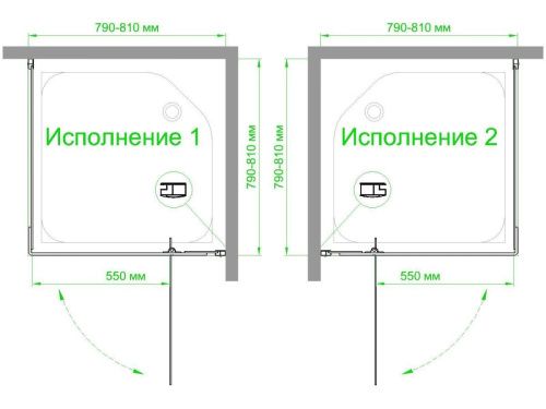 Душевой уголок Royal Bath HPVD RB80HPVD-C-BL 80х80 стекло матовое профиль черный без поддона - фото 4