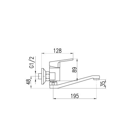 Смеситель для кухни RavSlezak Colorado CO201.5/26CMAT настенный черный