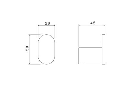 Крючок для ванны Aquatek ЛИРА AQ4425MB
