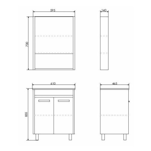 Зеркало-шкаф Comforty Марио 00-00004158CF 60х70 подвесной цвет коричневый - фото 2