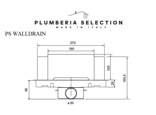 Душевой лоток Plumberia Selection PSW WALLDRAIN PSW30MT 30х5 нержавеющая сталь - фото 4