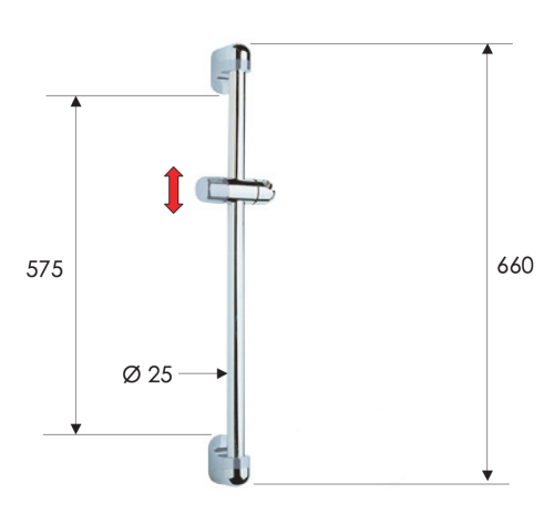 Душевая штанга Remer 311S цвет хром - фото 2
