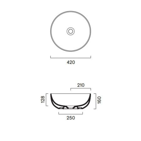 Раковина керамическая Catalano Sfera 523430001 40 см накладная цвет белый без отверстий под смеситель
