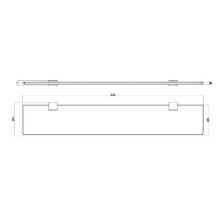 Полка в ванную комнату RavSlezak Nil NLA0900/60ZRK