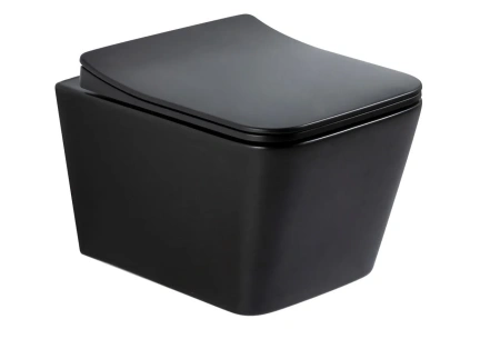 Унитаз подвесной Gid Cuadrado 62225Y черный с сиденьем микролифт безободковый
