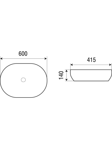 Раковина из сантехнического фаянса WeltWasser WW SK 10000003859 60х40 подвесная цвет белый без отверстий под смеситель - фото 3